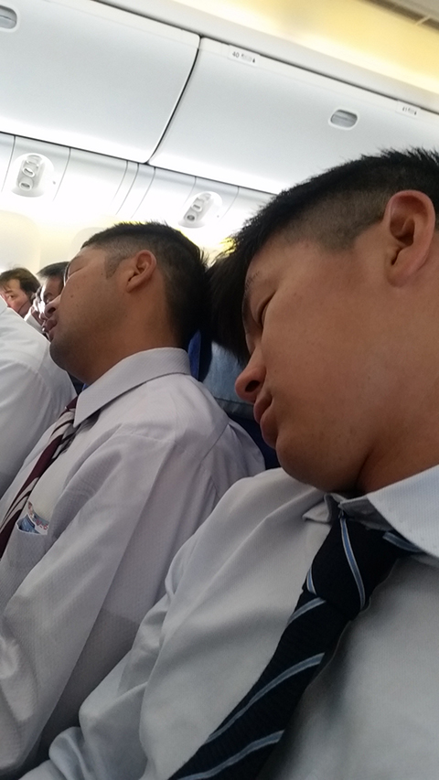 帰りの飛行機。