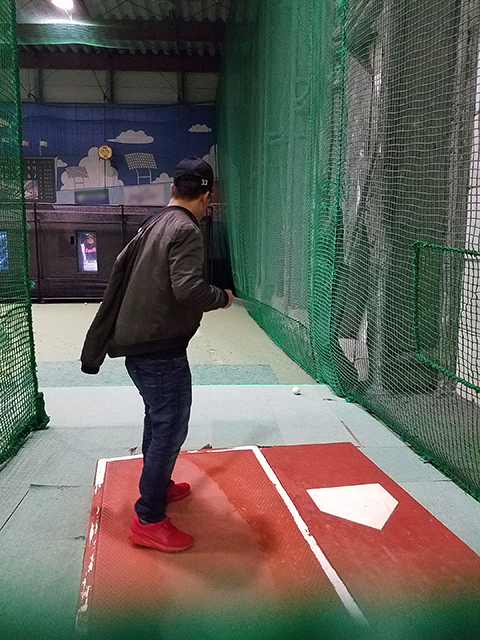 全力でバッティング！