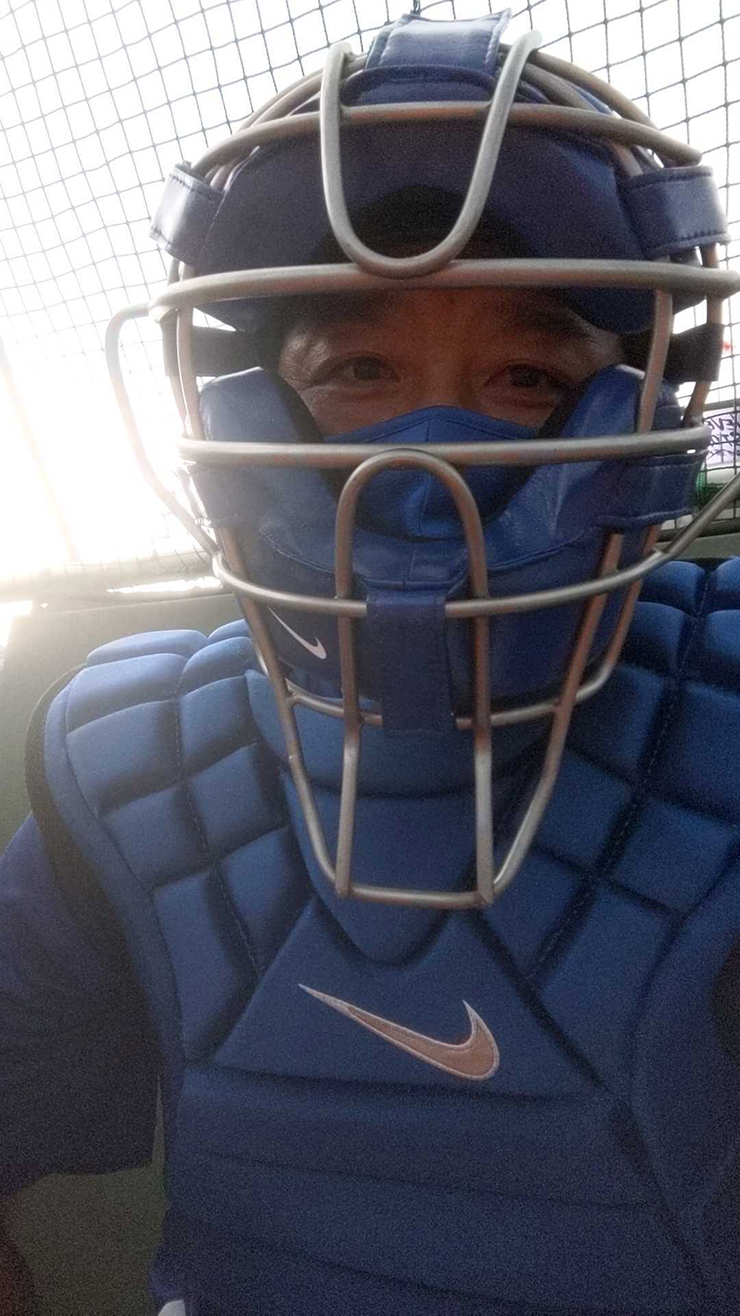 バッティングキャッチャーやってます。