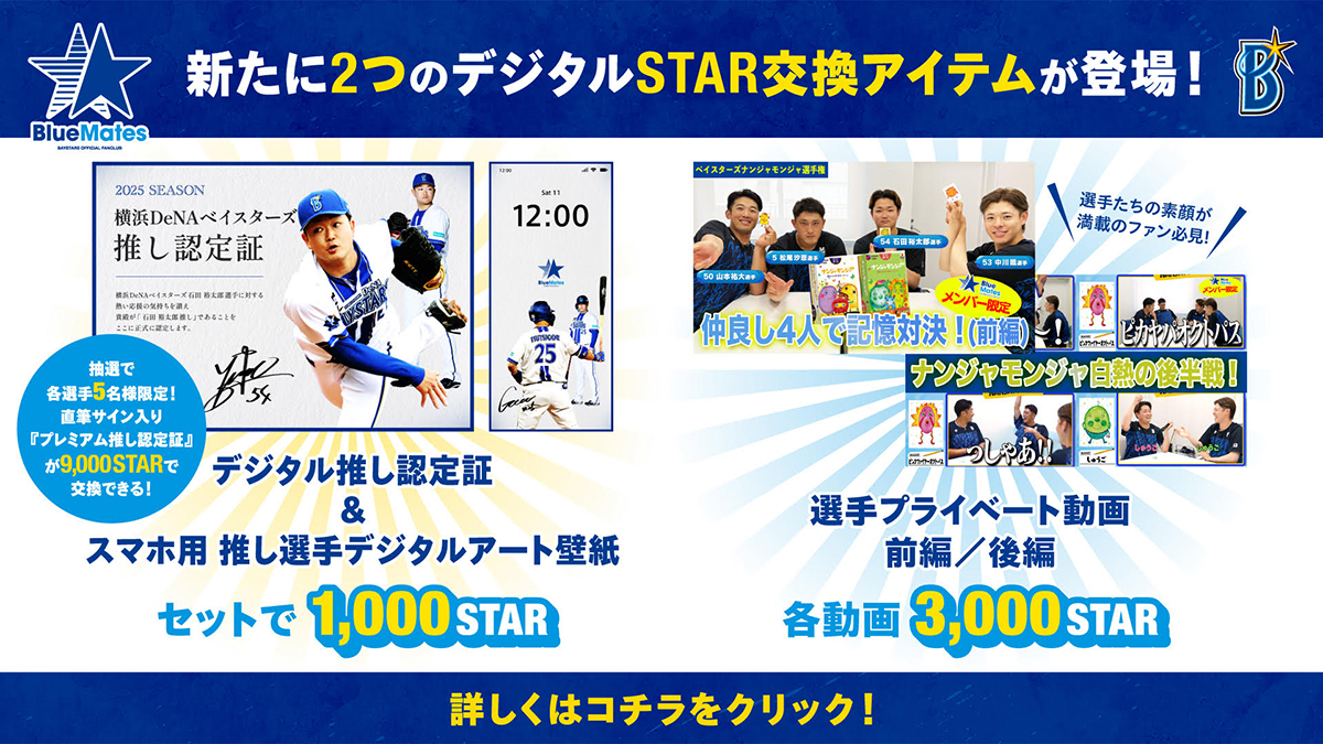 ベイスターズファンクラブ限定カードバラ売り ベイスターズファンクラブ限定カードバラ売り STAR交換グッズに8