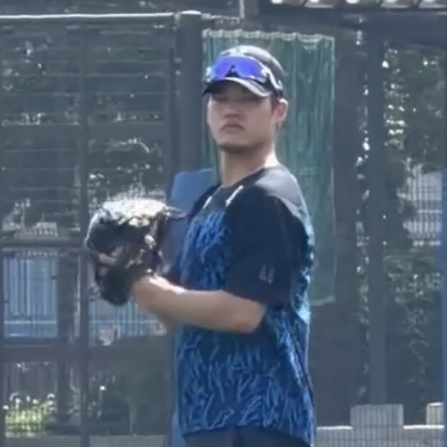 坂口投手実戦初登板に向けて準備‼️