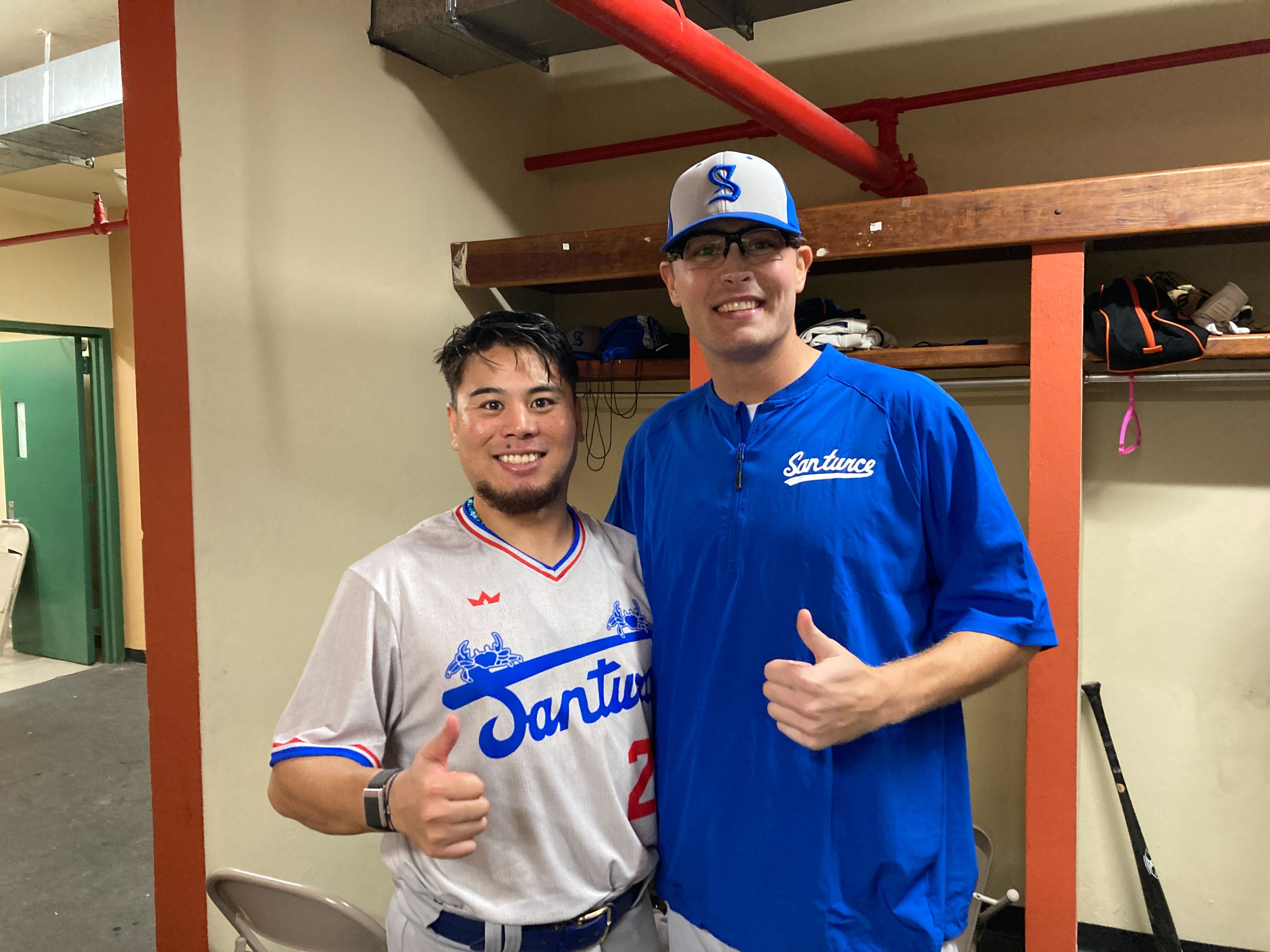 濱ちゃんと仲良しのヤング投手